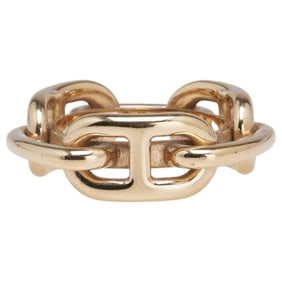 Hermes Chaine d'Ancre scarf ring, gold plated, for women.