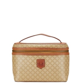 Celine Macadam Vanity Bag in Beige and Brown Leather for Women