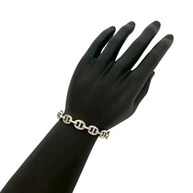 HERMES Chaine d'Ancre Enchaine Silver 925 Bangle Bracelet, 03051