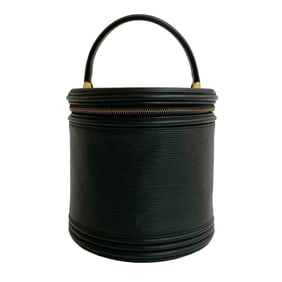 LOUIS VUITTON Vintage Cannes Epi Leather Handbag Vanity Bag Noir Black 13489