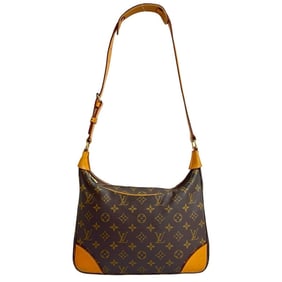 LOUIS VUITTON Vintage Boulogne PM Monogram Leather Shoulder Bag, Sacoche, Brown, 29195
