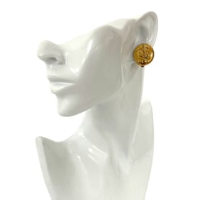 CHANEL Vintage Mademoiselle Motif GP Oval Earrings and Ear Cuffs in Gold 78901