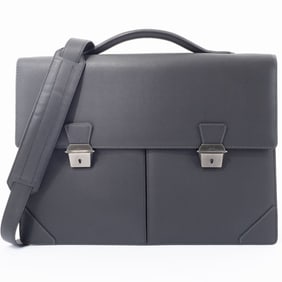 Dunhill Men's Sidecar A4 Double Document Case in Black