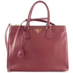 Prada Galleria Saffiano Leather Tote/Shoulder Bag, Bordeaux
