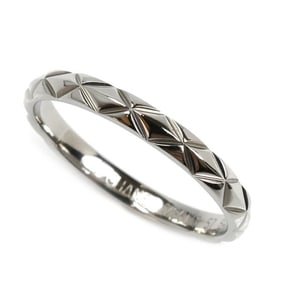 CHANEL Pt950 Platinum Matelassé Ring, Size 16.5, 57, 3.5g, Men's