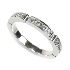 CARTIER Cartier 18K White Gold Maillon Panthère Half Diamond Ring B4221049 Size 9 (49mm) 3.8g