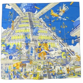 Like new Hermès Carré 90 "The Legend of the Winged Horse" LA LEGENDE DU CHEVAL A PLUMES Twill