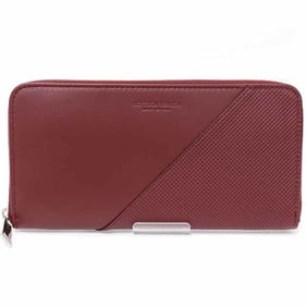 Bottega Veneta Marco Polo Zip-Around Wallet, Round Long 573431, Bordeaux