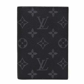 Louis Vuitton Couverture Passport Cover NM Monogram Eclipse M64501 Black, Unused
