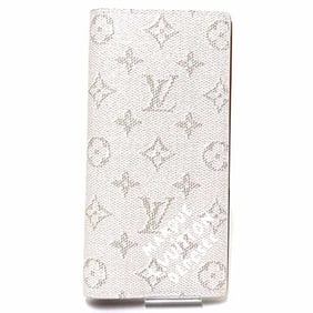 Louis Vuitton Portefeuille Brazza Bi-fold Long Wallet in Monogram Heritage Canvas, M15156, White,