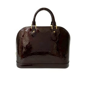 LOUIS VUITTON Alma PM Monogram Vernis Patent Leather Enamel Handbag in Amaranth 33771