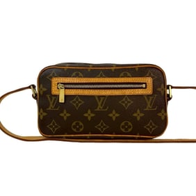 LOUIS VUITTON Pochette Cite Monogram Leather Semi-Shoulder Bag/One-Shoulder Bag Brown 31815