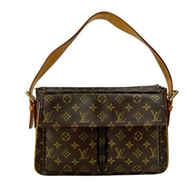 LOUIS VUITTON Vintage Viva Cite GM Monogram Leather Semi-One Shoulder Bag, Brown, 29350