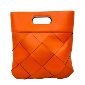 Unused, stored BOTTEGA VENETA Slip Maxi Intrecciato Leather Tote Bag, Orange, 19970