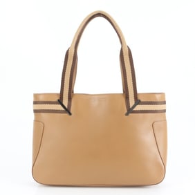 Gucci Sherry Line Leather Tote Bag, Shoulder Brown, 002-1135, Women's