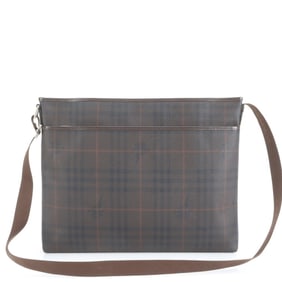 Burberry Check Shadow Horse Leather Shoulder Bag, Crossbody Messenger Bag for Men
