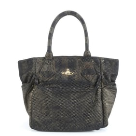 Vivienne Westwood Ove Mesh Tote Bag Shoulder Handbag Black Women's