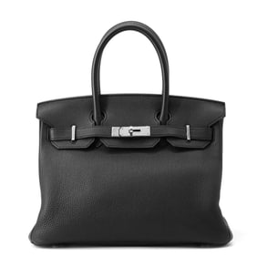 Hermes Birkin 30 Black Togo A Stamp HERMES Handbag