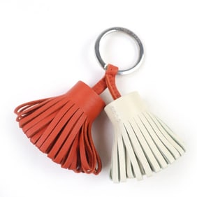 HERMES Carmen Unodos Anjou Milo Carnelian Clé Key Ring/Bag Charm, Made in France, Women's