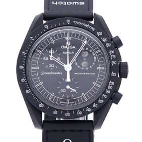 Unused Omega Quartz x Swatch Mission to the Moon Phase Snoopy Speedmaster S033B700 Wristwatch,