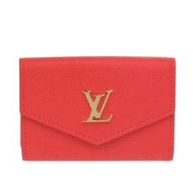 Like new Louis Vuitton Portefeuille Rock Mini M67860 Leather Tri-fold Wallet Red LV 0393 LOUIS
