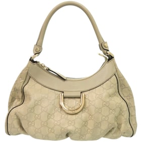 Gucci Guccissima Abby 190525 Leather Ivory Shoulder Bag 0189 GUCCI