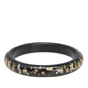 Louis Vuitton Brassle Inclusion TPM Bangle M65300 Black Gold Plastic Resin Women's LOUIS VUITTON