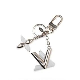 Louis Vuitton Twist Key Ring Bag Charm M68010 Silver and White Metal Women's LOUIS VUITTON