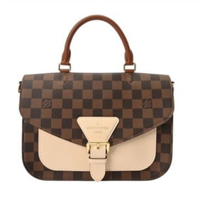 LOUIS VUITTON Damier Beaumarchais Brown N40148 Women's Canvas Shoulder Bag, A Rank, Pre-owned, Ginzo