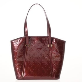 LOUIS VUITTON Monogram Vernis Avalon MM Rouge Fauvist M91744 Women's Handbag, Rank B, Pre-owned,