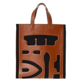 HERMES Petit Ash Tote, Gold and Black, Women's, Barenia Felt Tote Bag, B-Rank, Pre-Owned, Ginzo