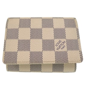 Louis Vuitton Azur Envelope Carte de Visite Damier Card Case N61746 White LV 0719 LOUIS VUITTON