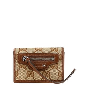 Gucci x Balenciaga The Hacker Project Neo Classic Wallet, Bifold Wallet 681708, Brown Canvas and