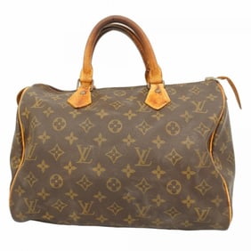 Louis Vuitton Monogram Speedy 30 Handbag M41108 Brown Women's