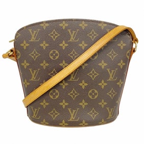 Louis Vuitton Monogram Drouot Shoulder Bag M51290 Brown Women's