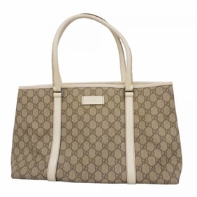 Gucci GG Supreme Tote Bag 114595 Beige White Women's