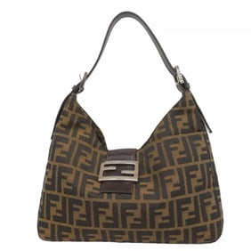 Fendi Zucca nylon canvas handbag in brown for women