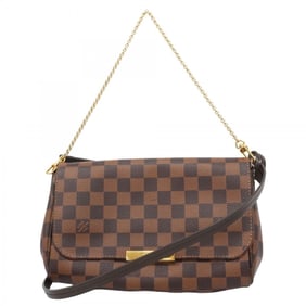 Louis Vuitton Damier Favorite MM Handbag N41129 Ebene 2-Way Bag for Women