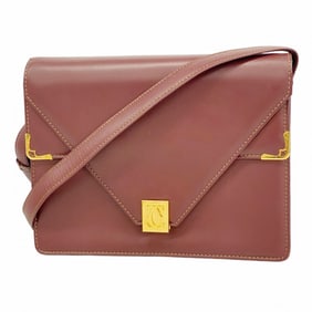 Cartier Must Shoulder Bag, Leather, Bordeaux, Women's