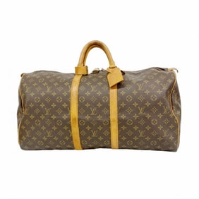 Louis Vuitton Monogram Keepall 55 Boston Bag M41424 Brown Men's and Women's