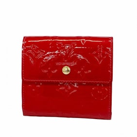 Louis Vuitton Vernis Porte Monnaie Carte Credit Trifold Wallet M91982 Pomme d'Amour for Women
