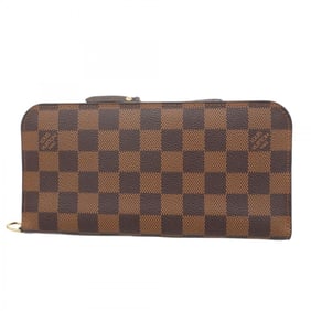 Louis Vuitton Damier Portefeuille Ansolite Long Wallet N63071 Ebene Women's
