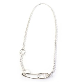 HERMES Chaine d'Ancre Punk Long Necklace, AG925 Silver, with Box, Made in France, Women's
