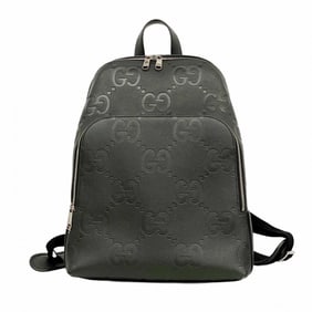 Gucci Jumbo GG Backpack/Daypack 766932 Leather Black Men's