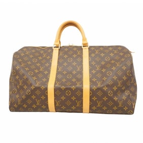 Louis Vuitton Monogram Keepall 50 Boston Bag M41426 Brown Men's and Women's