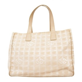 Chanel New Travel Nylon Tote Bag, Beige, Champagne, Women's