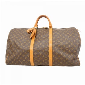 Louis Vuitton Monogram Keepall 60 Boston Bag M41422 Brown Men's and Women's