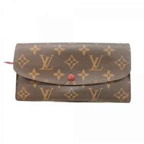 Louis Vuitton Monogram Portefeuille Emilie Long Wallet M60136 Brown Rouge Women's