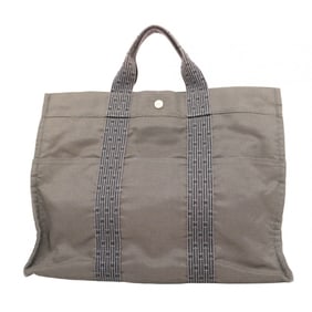 Hermes Hermès Air Line MM Tote Bag, Canvas, Gray, Men's and Women's