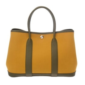 HERMES Garden Party TPM Vert Veronnaise/Yellow Y Stamp (circa 2020) Women's Negonda Handbag
